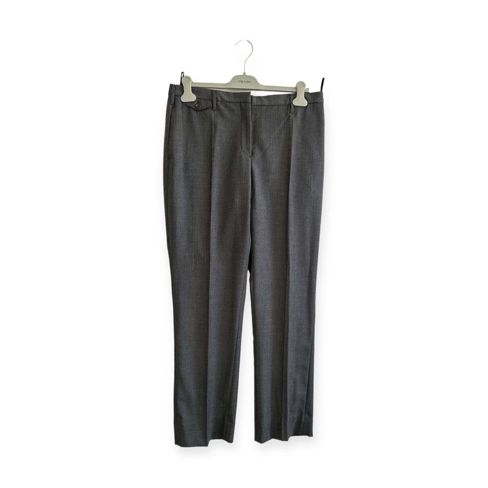 Prada Gray Wool FW2003 Pants w/ Belt Size 46 Italy - Picture 6 of 16